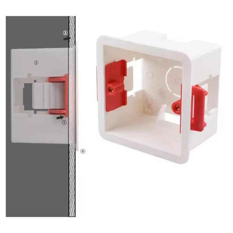 ABMH-For Plasterboard For Recessed Electrical Installations, 4Pcs Type-86 Flush-Mount Junction Boxes