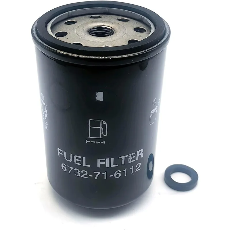 2PCS Fuel Filter 6732-71-6112 6732716112 Compatible with Komatsu PC120-6 PC200-7 PC220-7 PC228US-3 Excavator - Image 3