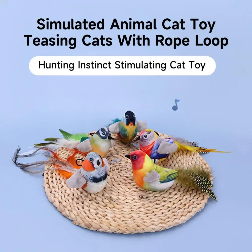 Sounding Movement Cat Toy Bird Shape Cat Toy Set for Fun Teasing Exercise Bite-resistant Pet Supplies with Sound for Kittens