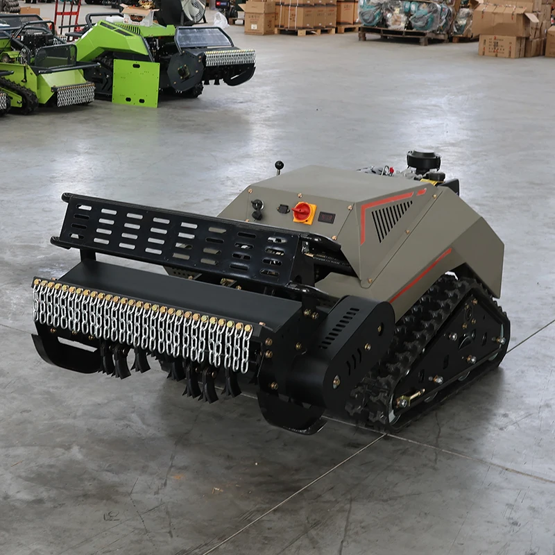 Hot Sale 800mm Multifunctional Smart Lawn Mower Diesel Robot Turn Remote Control Lawn Mowers With Rotary Tiller