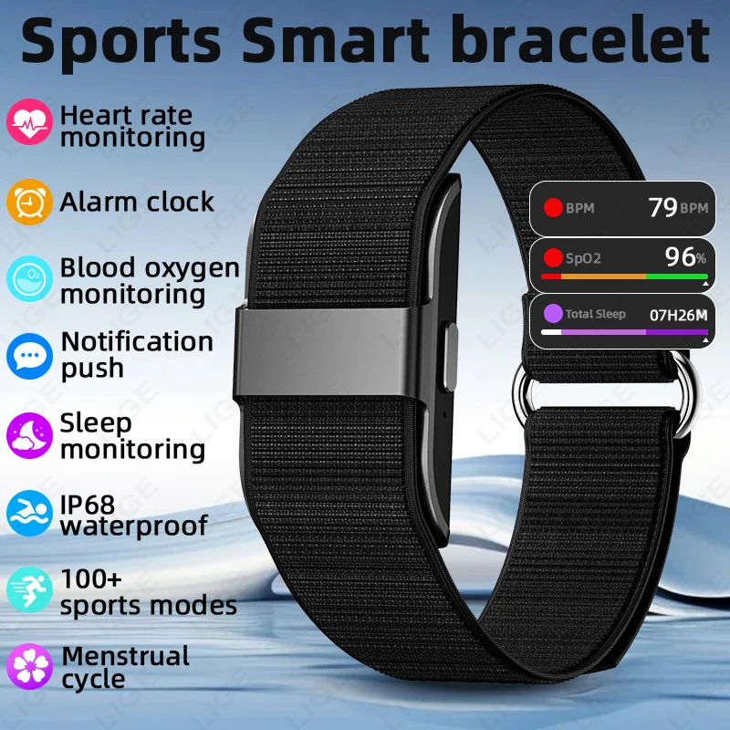 

No Screen Fitness Tracker Bracelet Smart Sport Band Waterproof Pedometer Men Women Heart Rate Sleep Monitor Electronic Bracelet