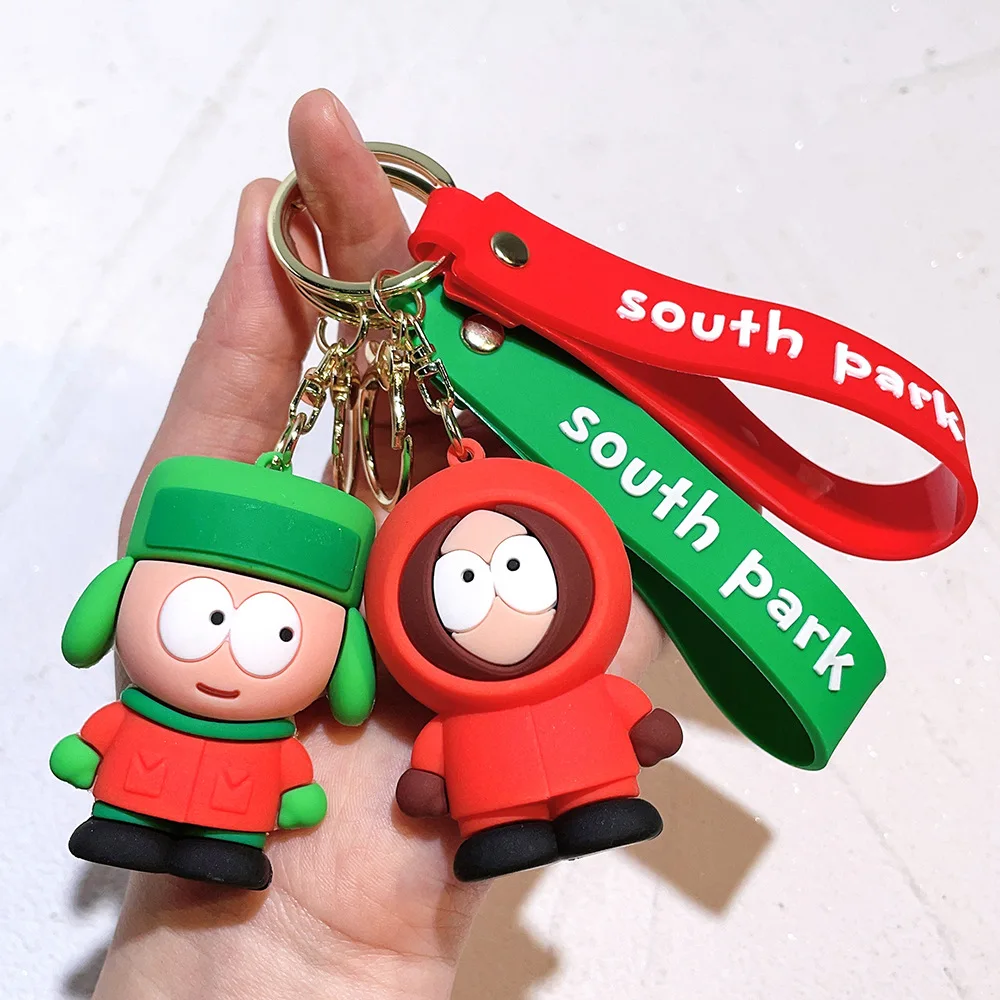 New South Park Doll Keychain Cartoon South Park Couple Backpack Pendant Car Keychain Children's Gift