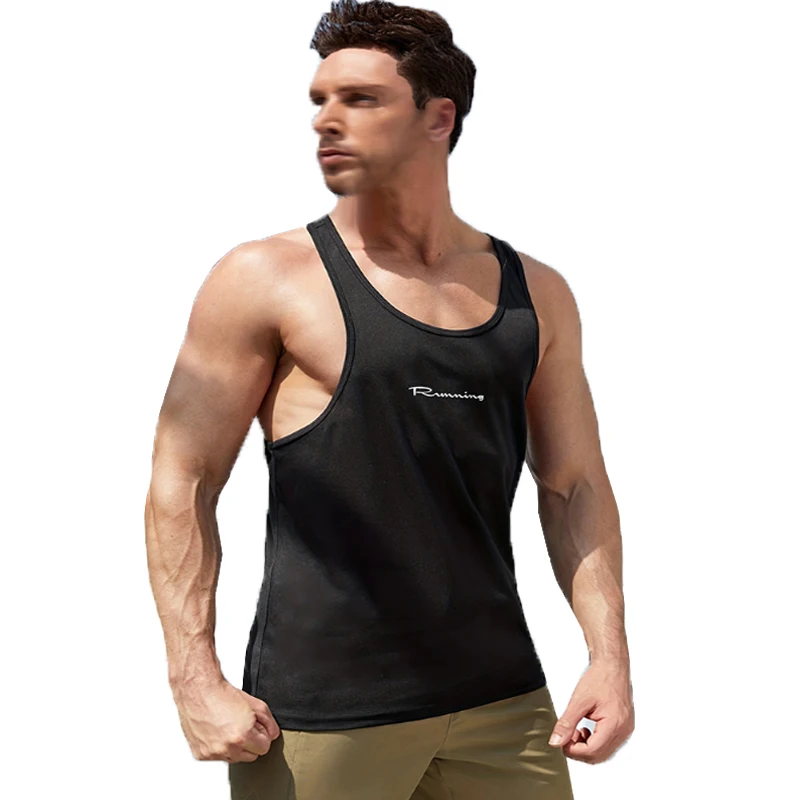 

Mens Gym T-shirt Undershirt Summer Casual Sports Sleeveless T-shirt Men Outdoor Running Training Large Size Tank Top Men Clothes