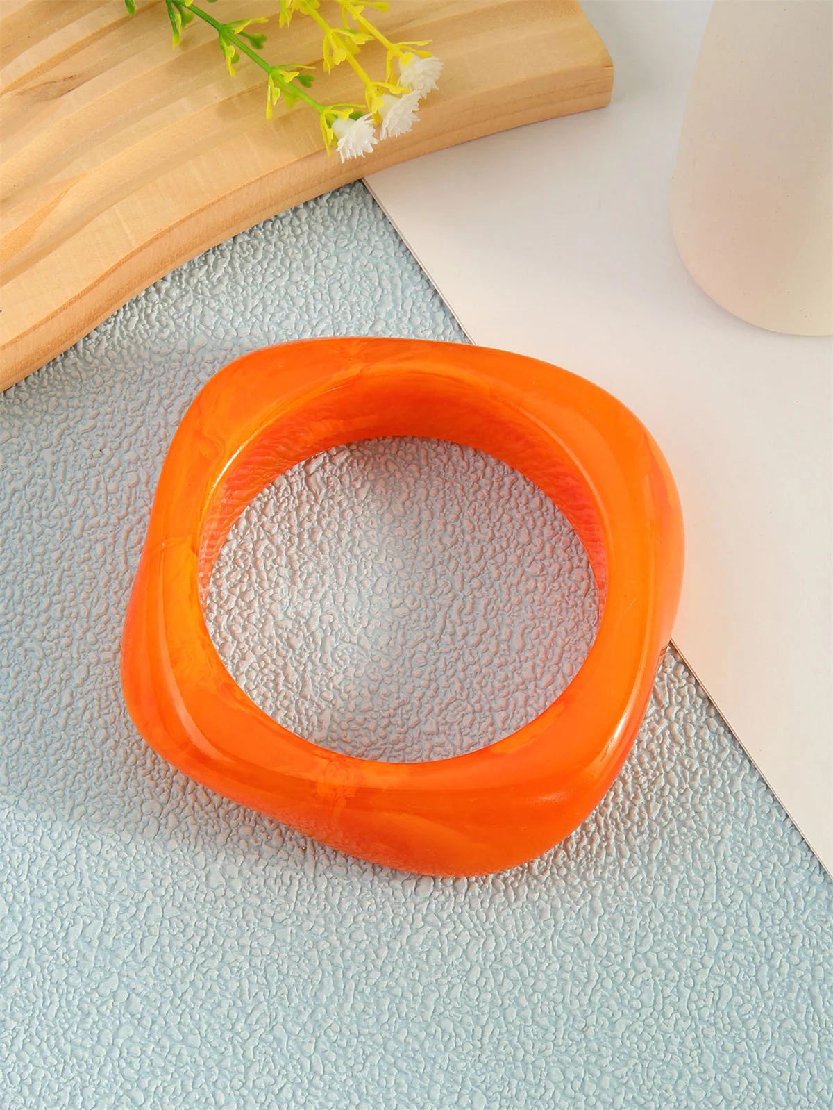 الرجعية الشرير غير النظامية شخصية المبالغة أساور Y2k الهيب هوب الاكريليك أساور واسعة أساور النساء الرجال جديد مجوهرات الإسورة #6