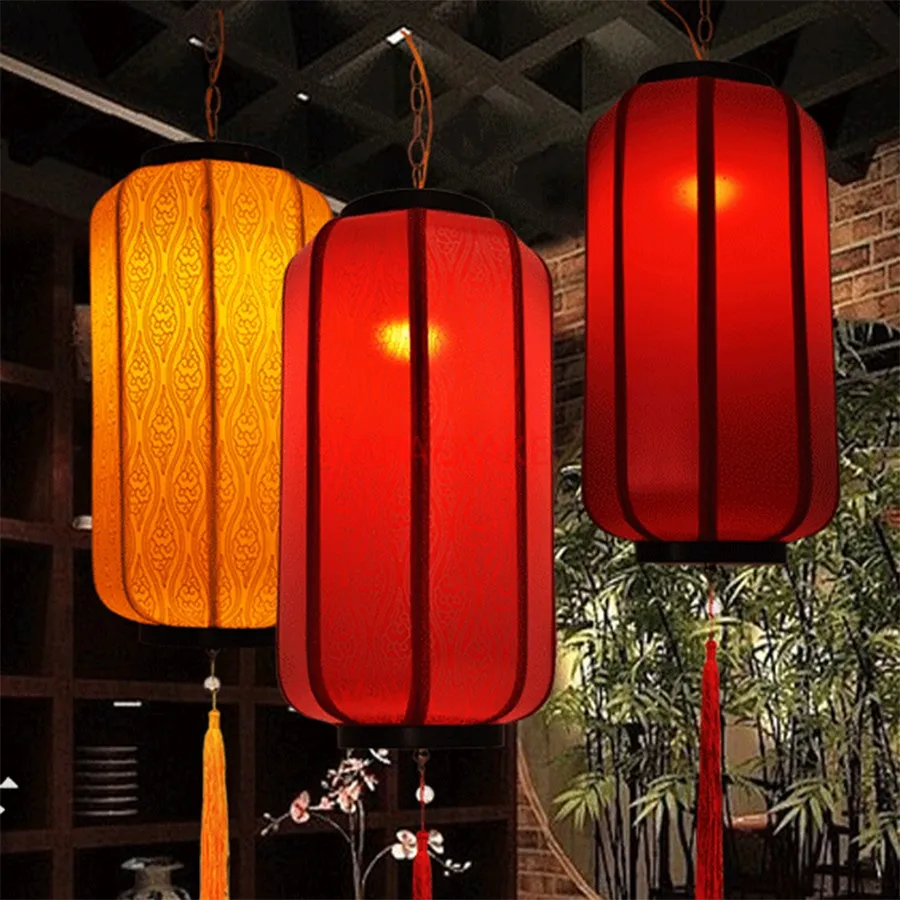 1pcs Chinese style antique pendant lamp sheepskin lantern decoration outdoor fabric winter melon lantern