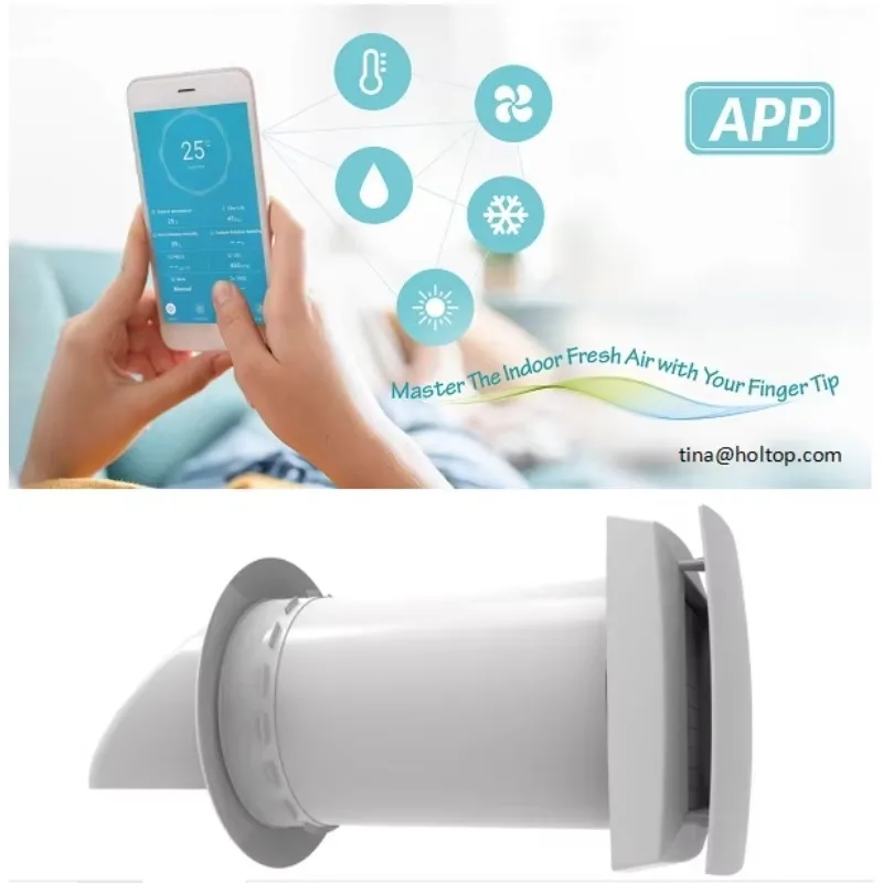 Ductless ERV Single Room Heat Recovery Ventilator Wall Mounted Office Bedroom Ventilation System
