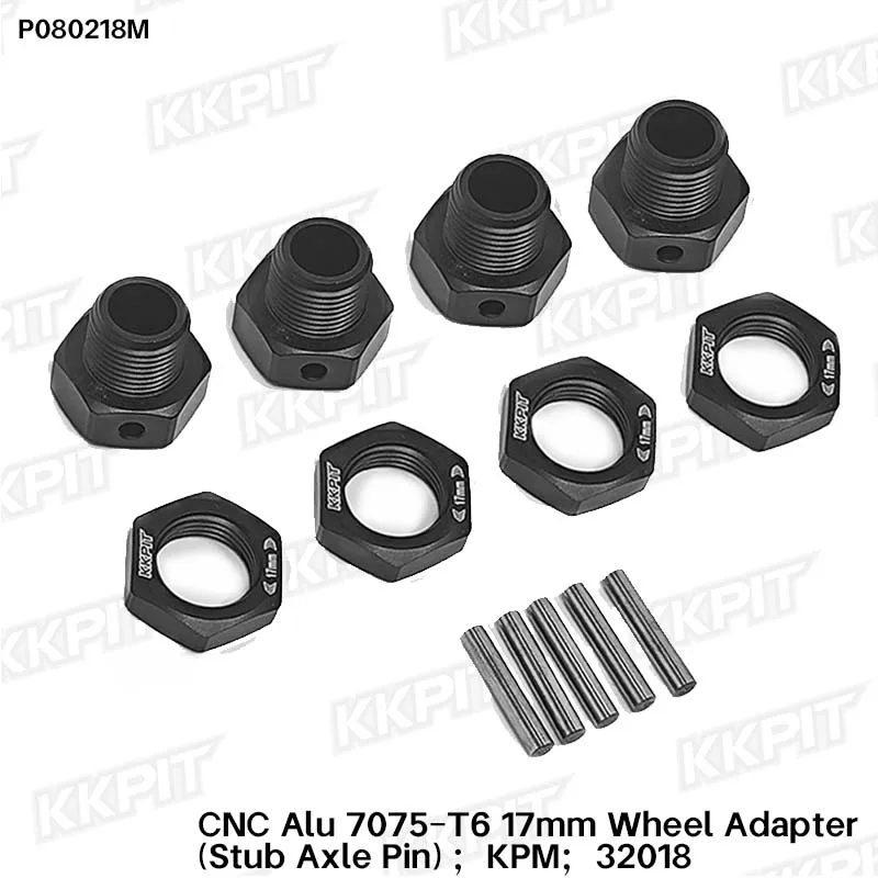 KKPIT-KPM-CNC Alu 7075-T6 17mm Wheel Adapter(Stub Axle Pin)-32018-Options