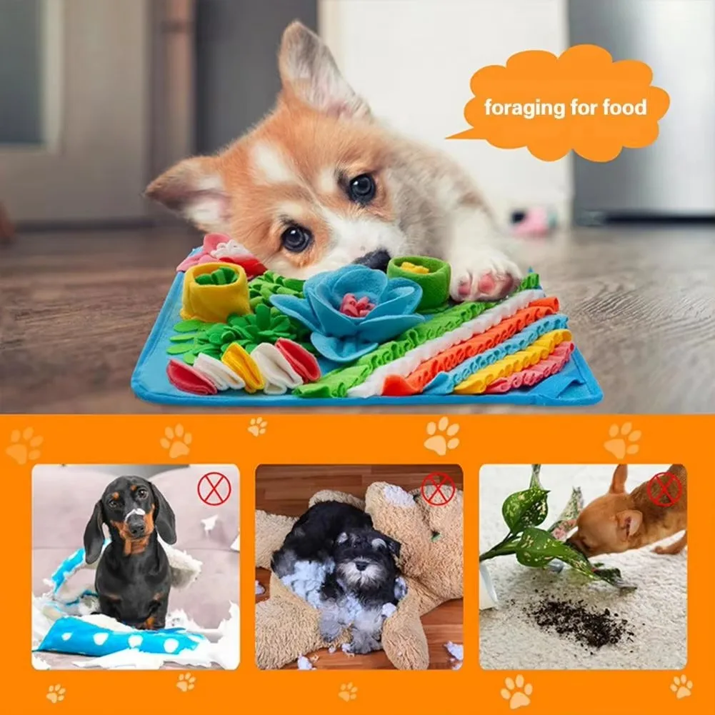 Dog toys Pet Sniffing Pad Dog And Cat Foraging Toys Indoor Play Eating Mat Relieve Stress Release Energy Treasure Hunting