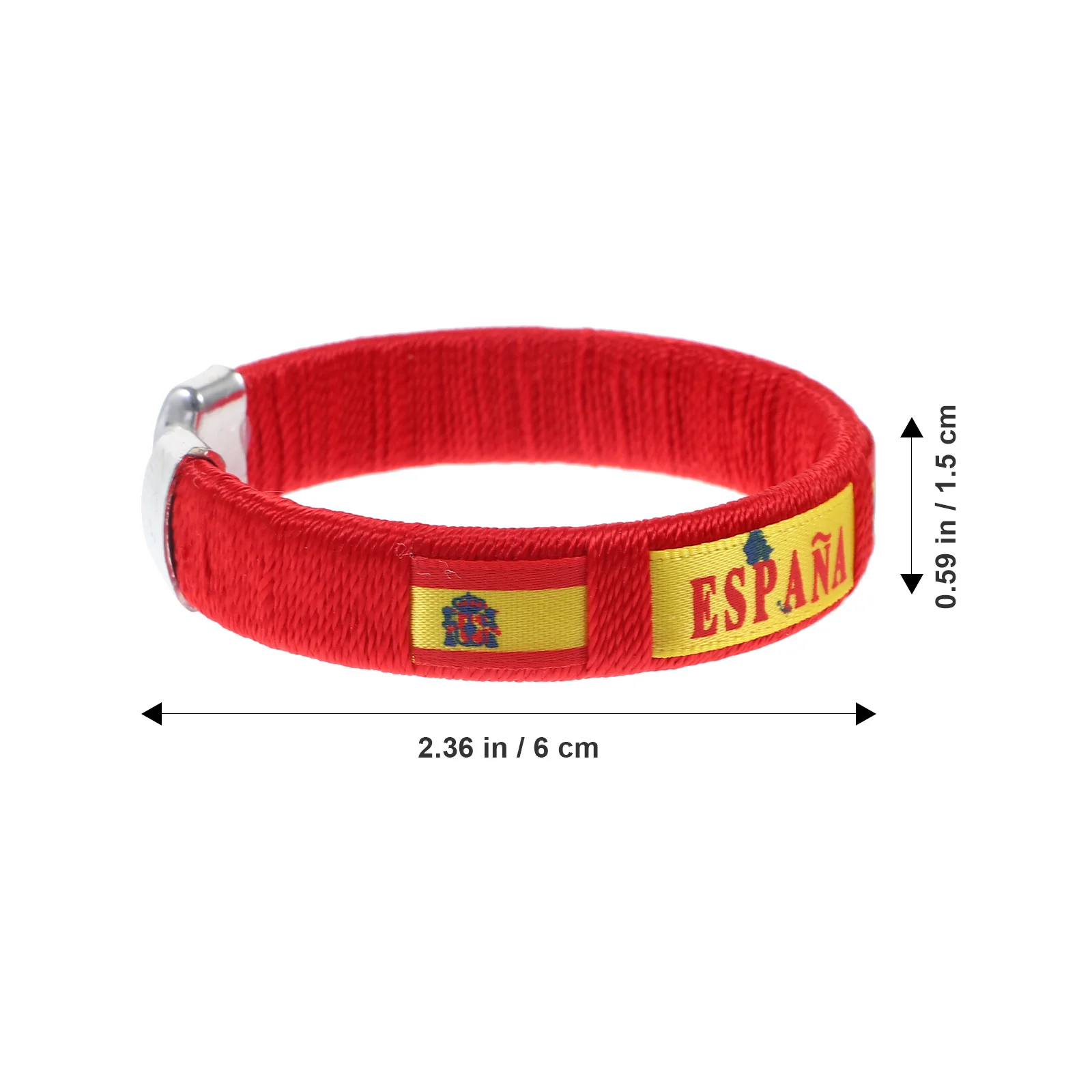 

Soccer Match Bracelets Flag Design Webbing Wristband for Sports Fans Cheer Decorative Portable Adjustable Strap for Espana