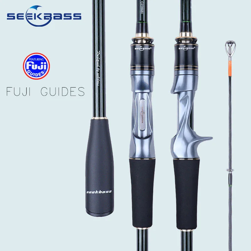 

Seekbass Polar Lights Series FUJI Guides Carbon Fishing Rod 1.8M 1.98M 2.1M L/ML/M/MH Spinning Casting 2 Sections Lure Rod 3-28g