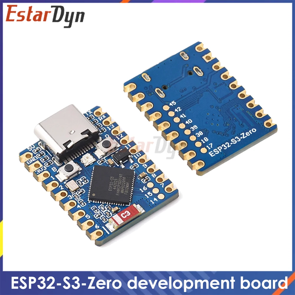 ESP32-S3-Zero WiFi Bluetooth LE Development Board Ultra-Compact SMD 4MB Flash for Raspberry Pi with Adapter