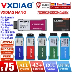VXDIAG NANO Full Systems Diagnostic OBD2 Scanner ECU Coding for Renault for GM for JLR for VW for Ford for Toyota VCX Scanner