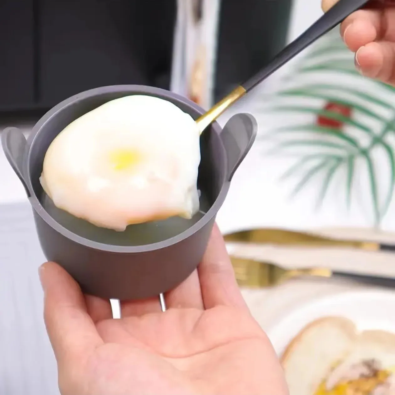 Air fryer silicone bowl egg boiling cake mold Egg Poacher