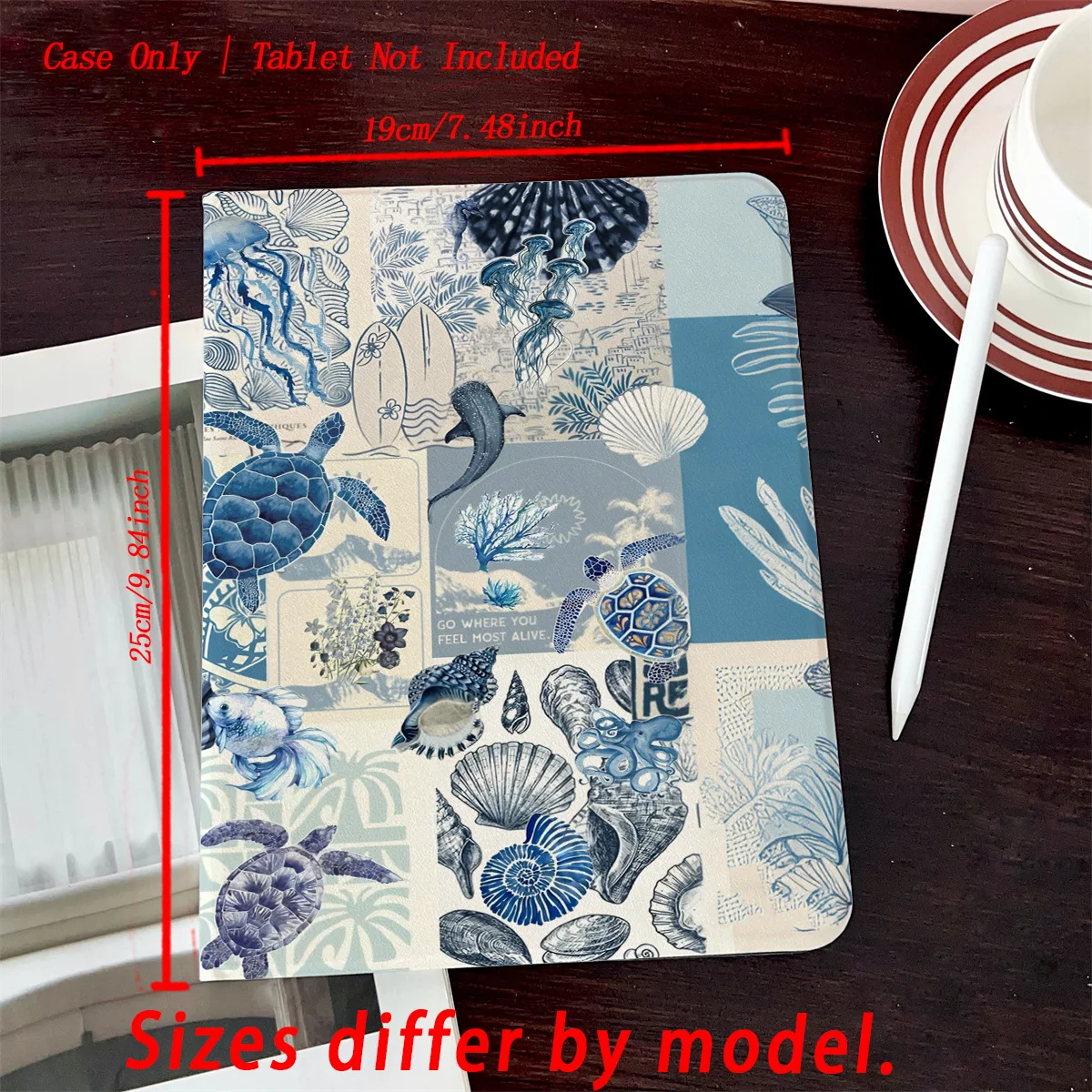 حافظة iPad بتصميم قاع البحر الأزرق المائي حالمة لهاتف Air 4/5/6 10.9 الجيل الثالث 9.7 غطاء حماية مضاد للخدش #6