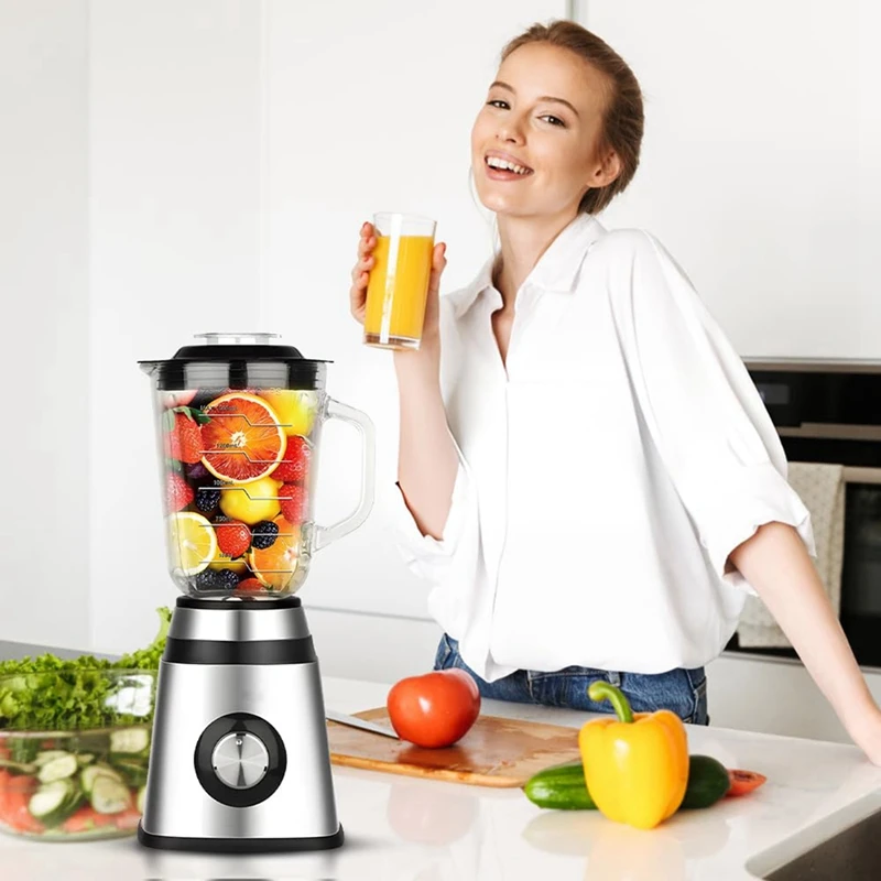 

Пищевой блендер 2-в-1 Кухонный комбайн Блендер для смузи для дробления льда и коктейлей Настольные блендеры Высокоскоростной блендер (ЕС)-VVNB