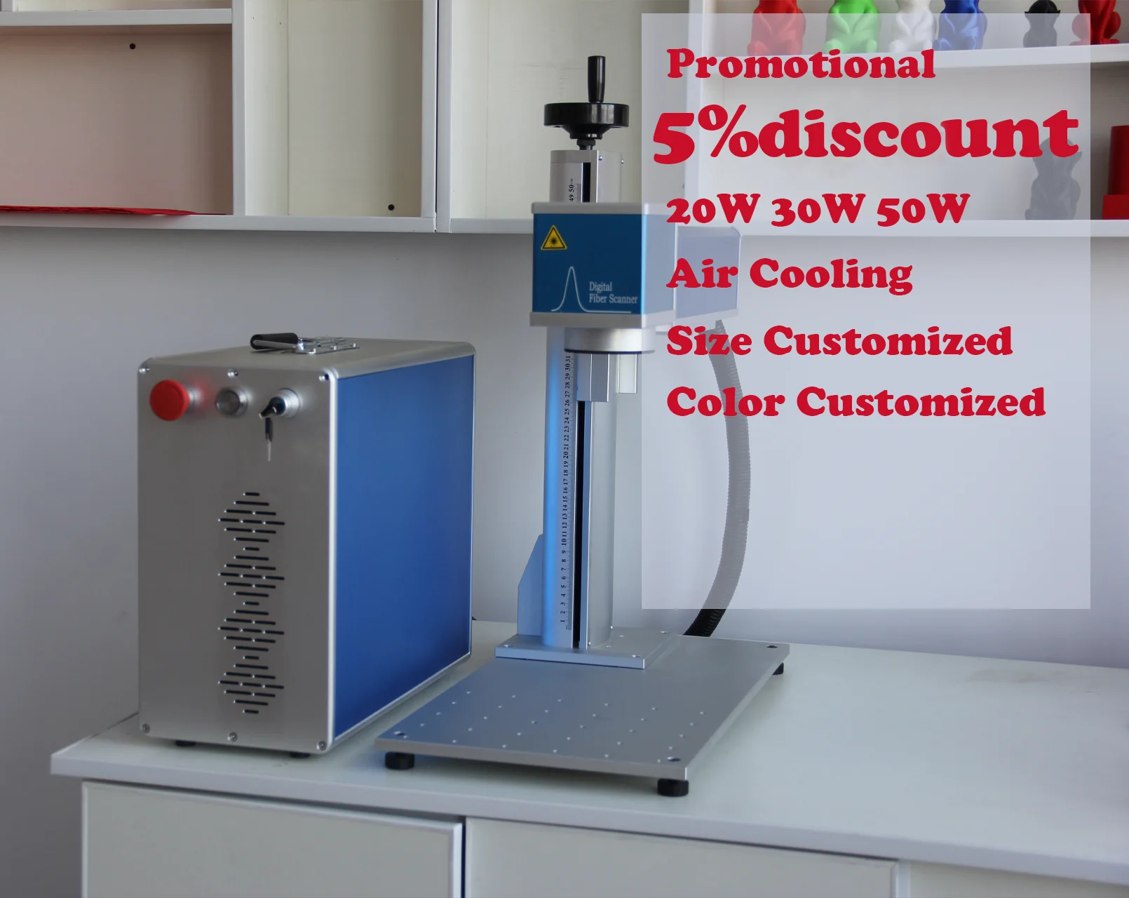 Fiber Laser Marker 20W Mini Portable Jewelry Metal Fiber Laser Marking Engraving Printing Machine