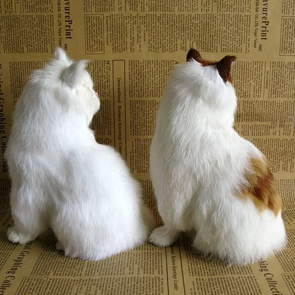 20CM Realistic Cat Plush Toy Super Soft Stuffed Anima Cute Simulation Kitten Doll Children's Birthday Gifts & Home Decoration