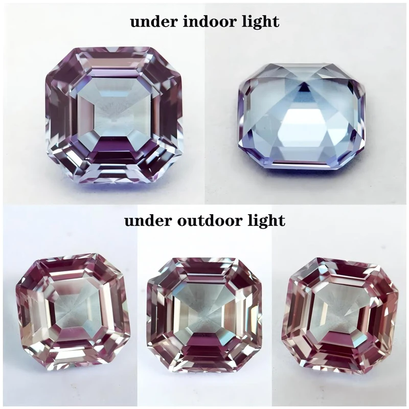 Laborgezüchteter Alexandrit in Ovalform, Farbwechselnder Stein, Laborgezüchteter Diamant für DIY-Schmuckherstellung mit Zertifikat – Detail 10