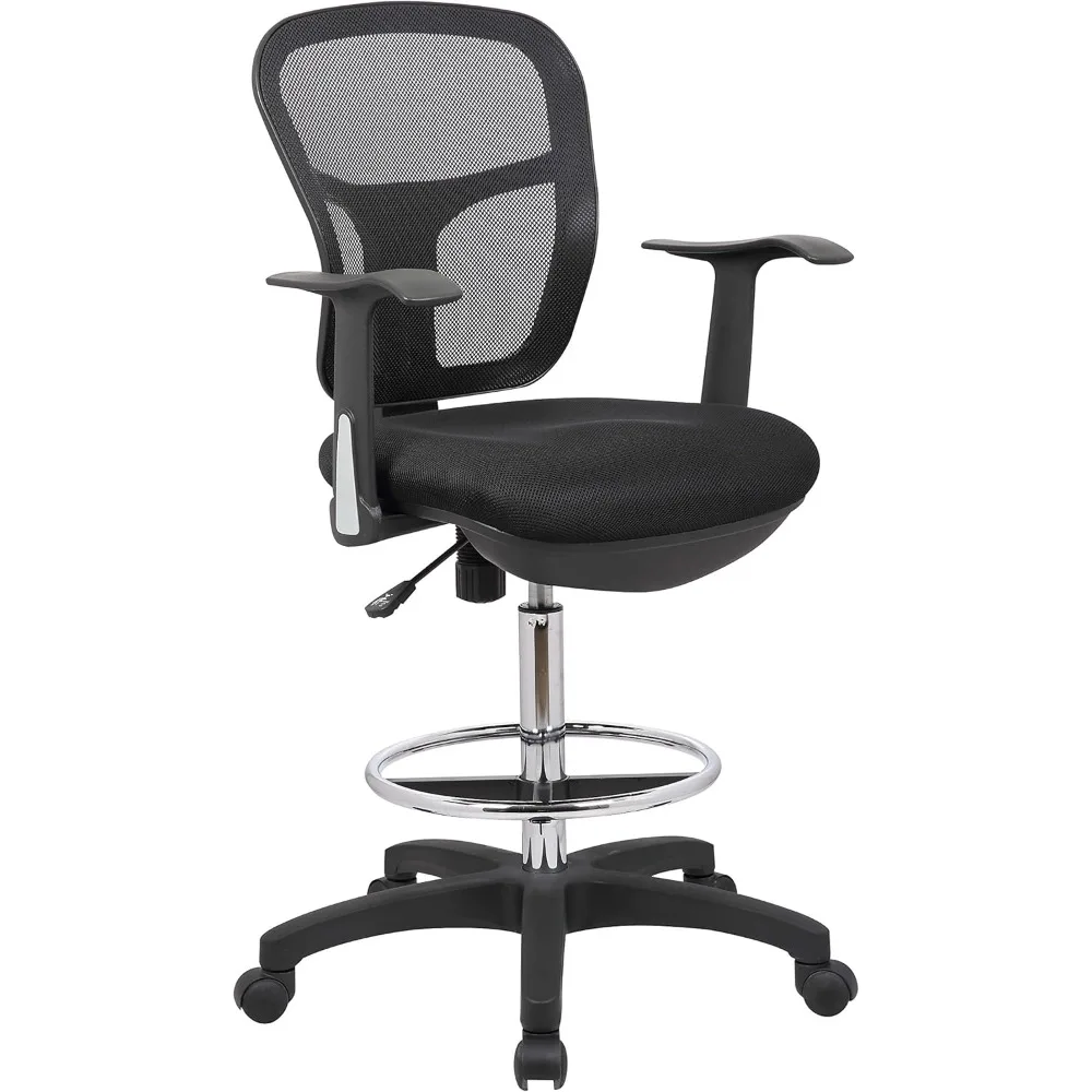 

Drafting Chair Tall Office Chair with Arms Executive Ergonomic Standing Desk Chair with Anti Scratch Wheels and Foo
