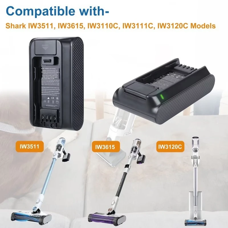 Staubsauger Akku 3000 mAh Li-Ion 21,6 V für Shark IW3511 IW3615 XBATR625 XBTR625KS XBTR625KDCEU Elektronik Zubehör