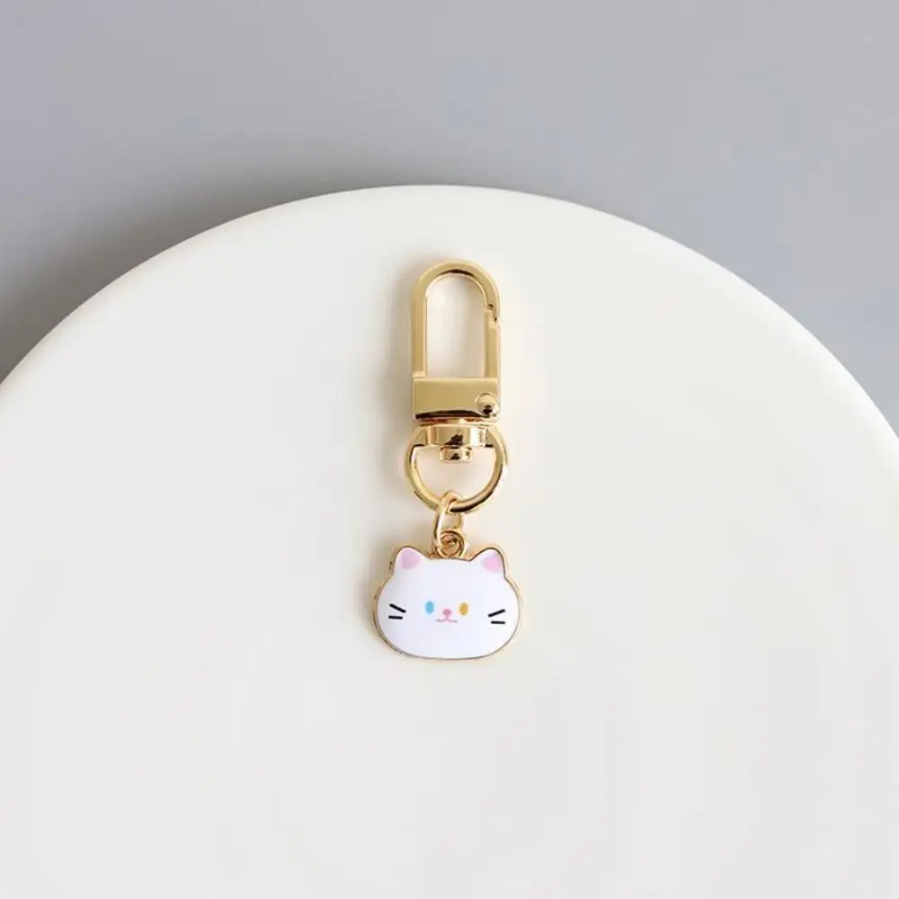 Mini Metal Cat Keychain Headset Couple Bag Pendant Mini Cat Keychain