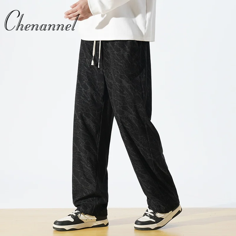 

Autumn Corduroy Pants Men Fashion Retro Casual Pants Men Streetwear Hip-hop Loose Wide Leg Pants Mens Trousers