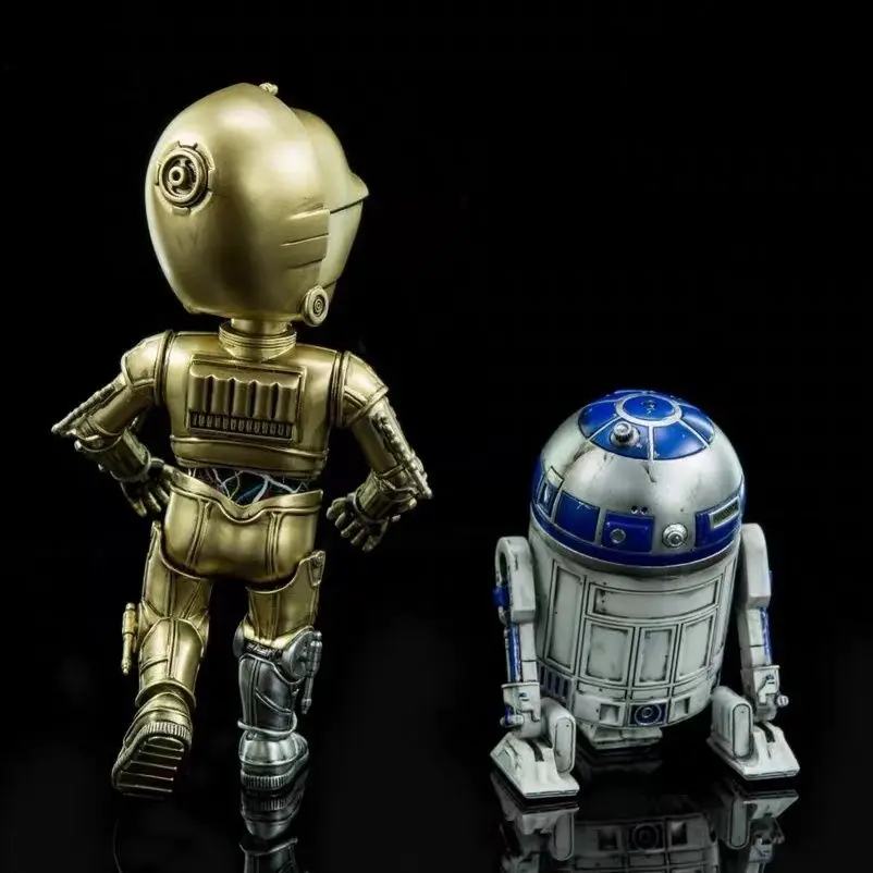 Herocross quente star wars brinquedos r2 d2 & c3po soldado de reconhecimento liga autêntica figura modelo brinquedo jogo na moda