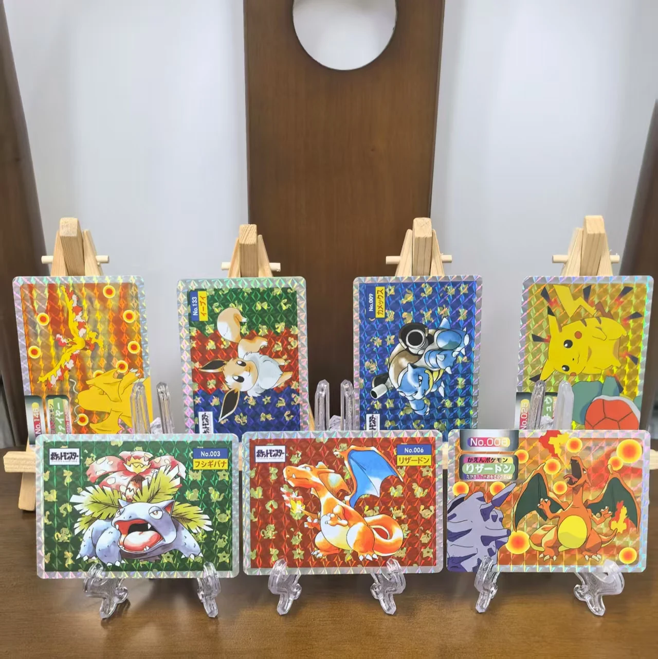 

13Pcs Pocket Collection Cards Topsun Mew Charizard Venusaur Blastoise Pikachu Eevee Self Made Single Anime Collection Cards Gift