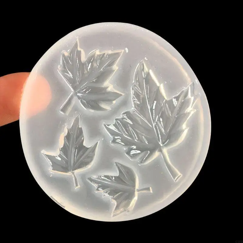 C1FE Silicone Mould Maple Leaf Tray Coasters Resin Moulds Crafts Decor Jewelry