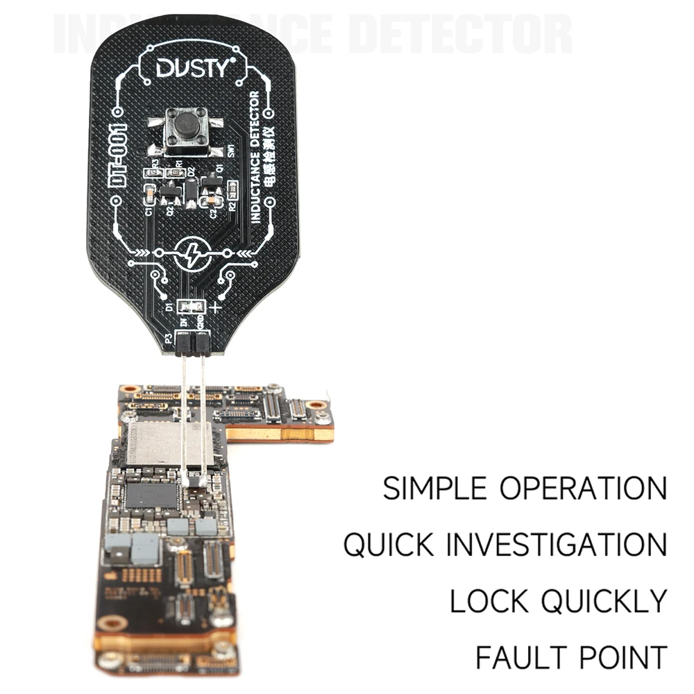 Dusty DT-001 Inductance Tester for Mobile Phone Tablet Repair Motherboard Fault Point Detection Quick Troubleshooting Tool