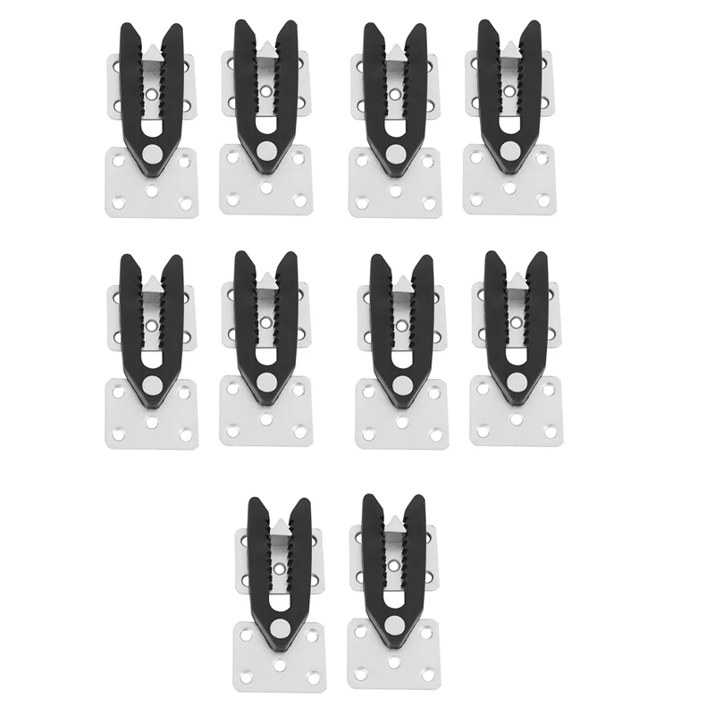

ABSE-10 Pcs Sofa Couch Sectional Furniture Connector Joint Snap Alligator Style