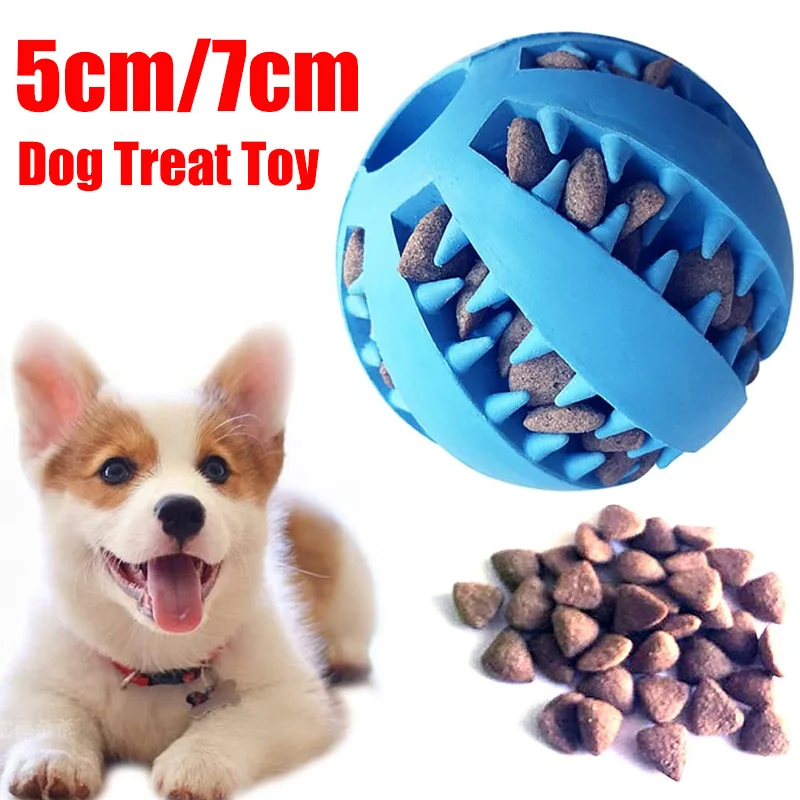 5cm 7cm Pet Dog Toy Interactive Rubber Balls for Small Large Dogs Puppy Cat Chewing Toys Pet Tooth Cleaning Funny Dog Food Ball