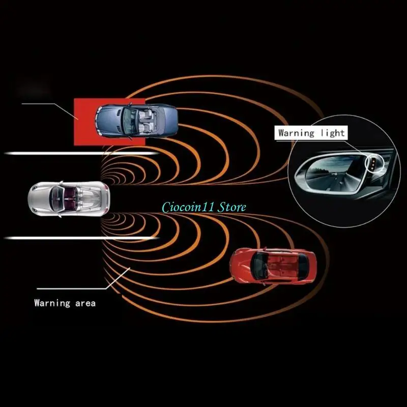 Y1UB Car BSD Blind SpotRadar Detection System Microwave Change Lane Driving Assistance Reversing RadarSensor Universal
