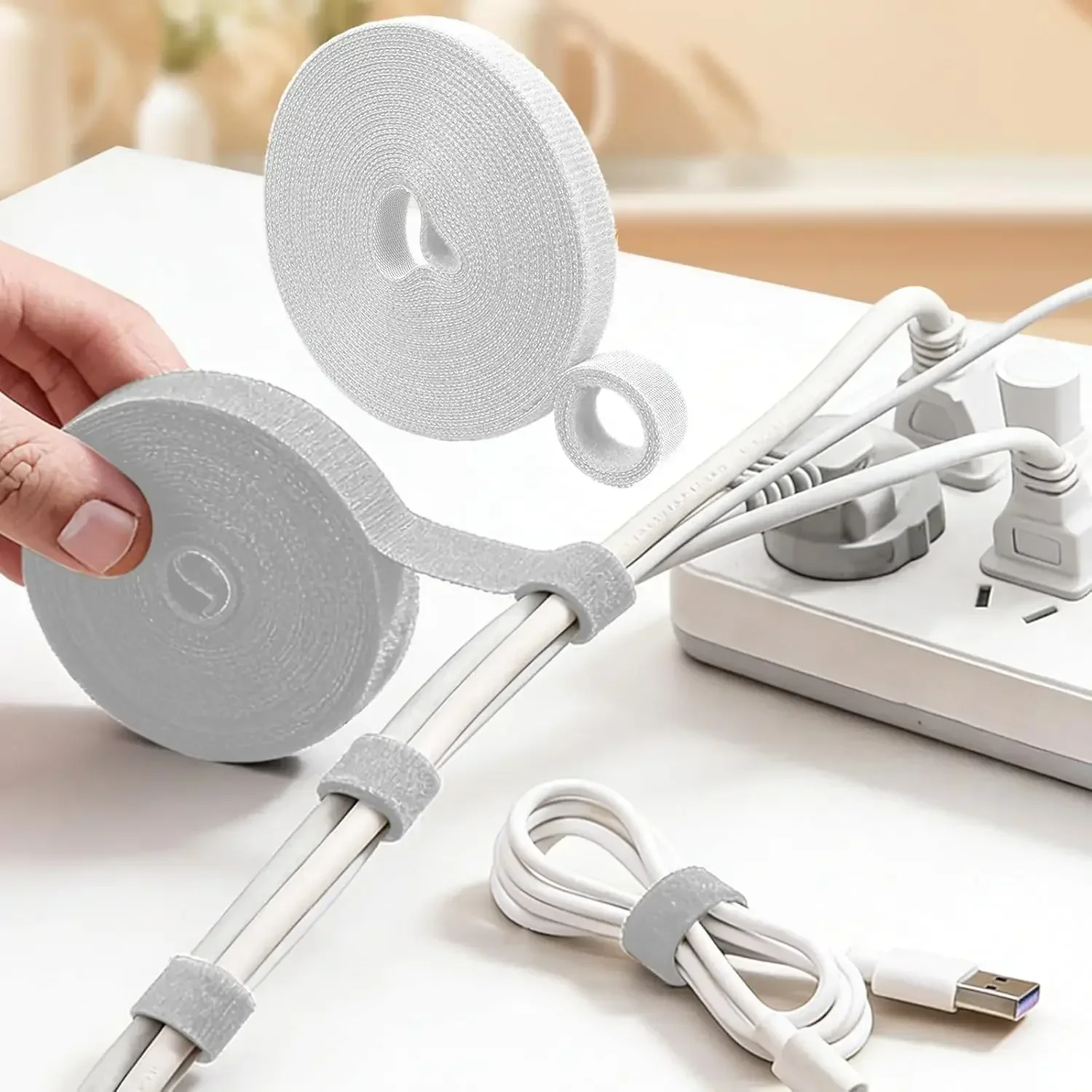 1M Cable Organizer Cable Management Wire Winder Tape Earphone Mouse Cord Management Ties Protector