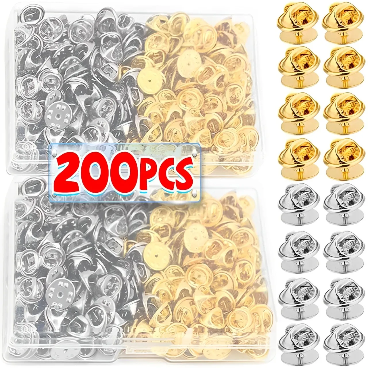 50/200 PCS โลหะเล็บ Tie Tack PIN ล็อคกลับเข็มกลัดผู้ถือป้ายฐานปกทํา Supply CRAFT DIY ผีเสื้อ Clasp ผลการค้นหา