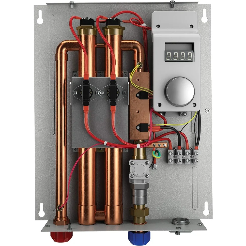 18kW 240V Tankless Electric Water Heater, Gray