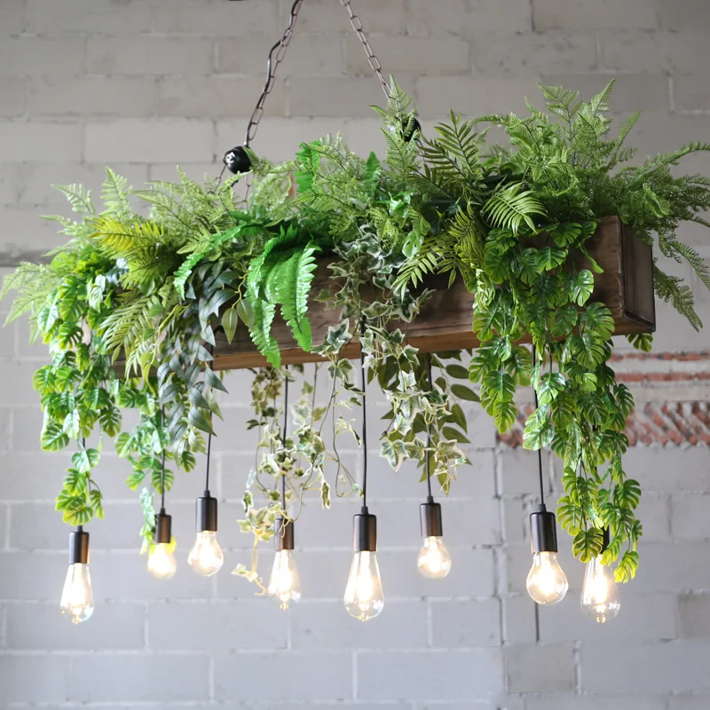 

Restaurant Mori lights Floral large long table lights Garden decorative plant lights