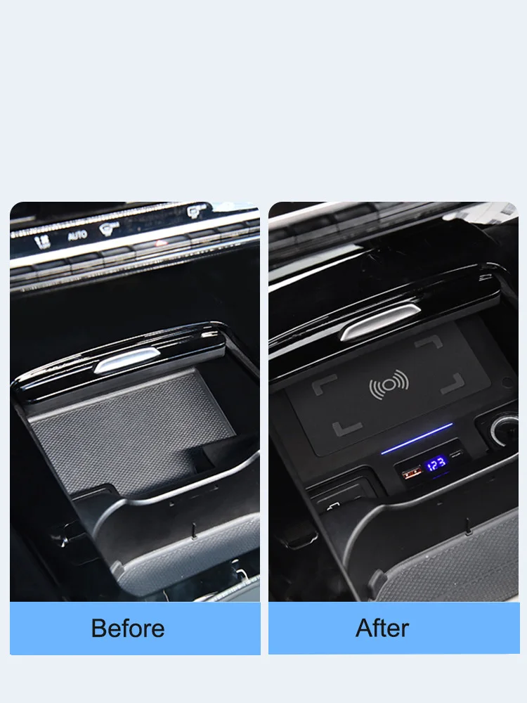 For Mercedes A-Class W177 15W Wireless Charger Fast Charging Mount For Safe Driving Charging 15W Fast Wireless Charger