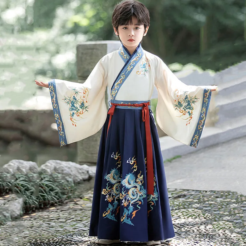 少年漢服武道中国ドレスコスプレハロウィンステージ子供衣装子供服-vestidos-女の子ドレス男の子衣装
