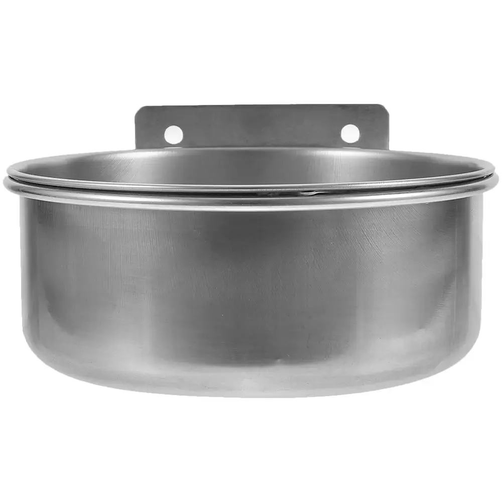 

Stainless Steel Dog Bowl 10cm Diameter 4 5cm Deep Durable Hanging Design for Cat Dog Food Water Pet Supplies Household Use