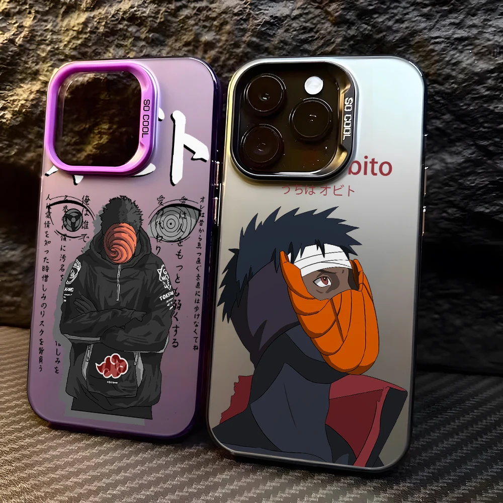 Чехол для телефона Naruto Uchiha Obito для Xiaomi Redmi 14C 13C 12C 10 Note 15 14 13 12 Pro Plus 4G 5G, серебристый, жесткий