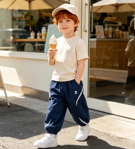 Boys Pants 2026 Spring and Autumn New Children's Clothing Korean Style Boys and Girls Personality Color Casual Pants