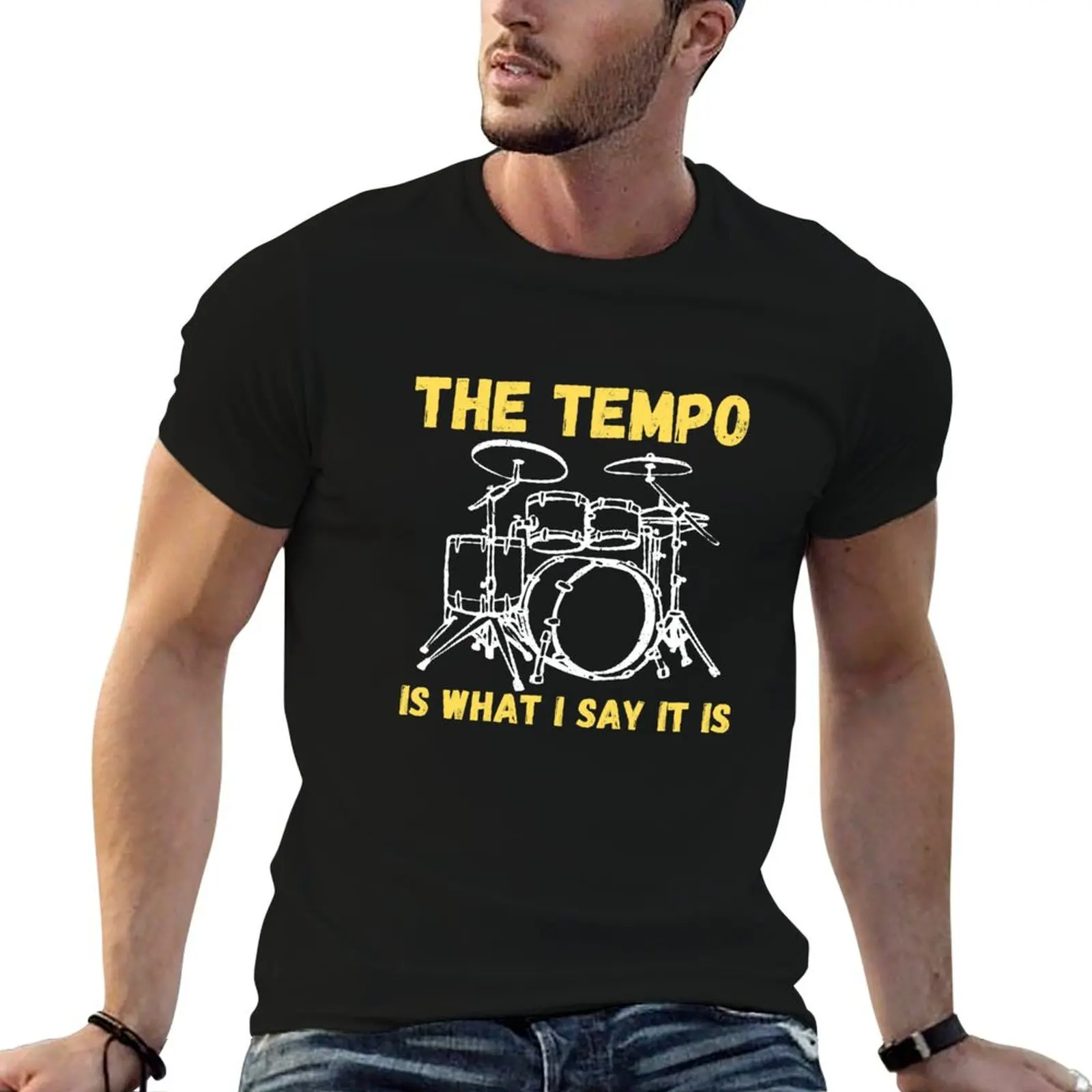 T-shirt The Tempo Is What I Say It Is, décontracté, coupe ample, pour l'été