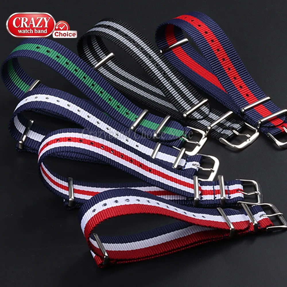 14mm 16mm 18mm 20mm 22mm 24mm Nylon Canvas Militär-Uhrenarmband Universelles Geflochtenes Schlaufenband Armband für Damen und Herren Weiches Armband Schwarz – Detail 1