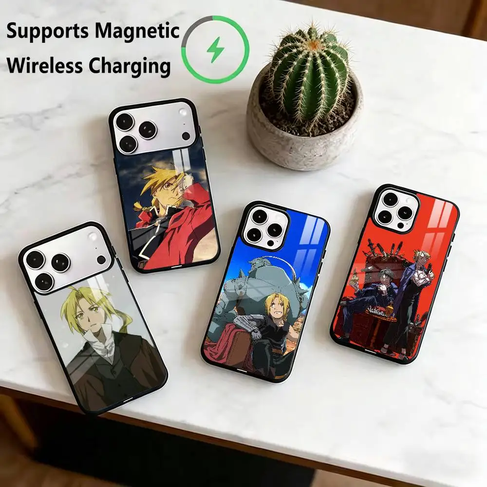 Fullmetal Alchemist A-Anime Phone Case For iPhone17,16,15,14,13,12,11 Plus,Pro Allows magnetic wireless charging
