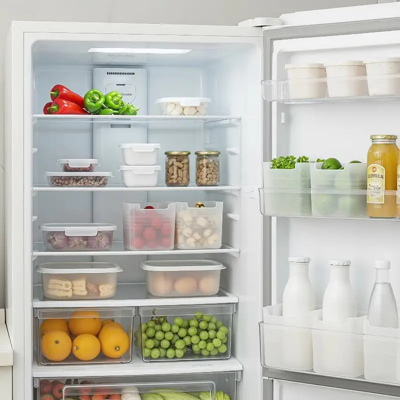 1/6/12Pcs Refrigerator Side Door Storage Boxes Fridge Vegetable Fruit Container Organizer Fresh Food Storage Box