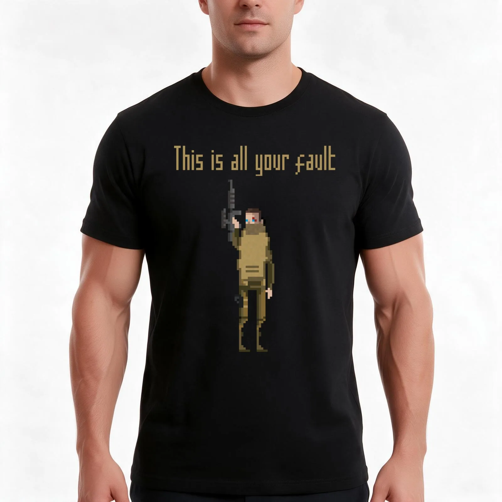 This is all your fault T-Shirt, Summer Casual Cotton Tee, Oversized Streetwear Tops, Vintage Graphic Print, Unisex Men Women