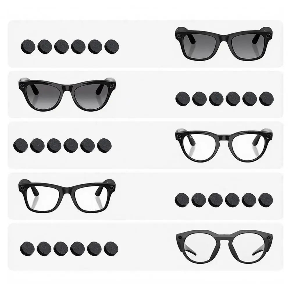 Camera Cover Stickers 12pcs Shading Stickers for Glasses Reusable Led Indicator Covers Matte Black Privacy Stickers for Rayban