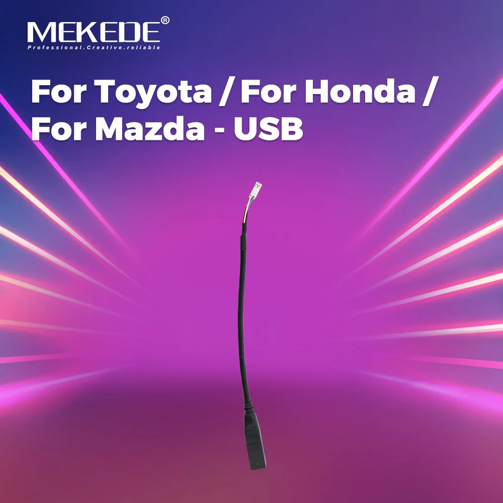 MEKEDE Radio Audio Adaptor Antenna Male Fakra for Toyota/honda/mazda USB Cable Suitable Android 4PIN Plug Connector Accessories