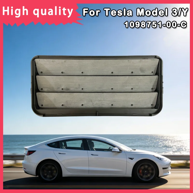 1098751-00-C New For Tesla Model 3/Y 2017-2023 Black Car Grille Air Extractor Cabin Ventilation Grille Black Grille 1098751